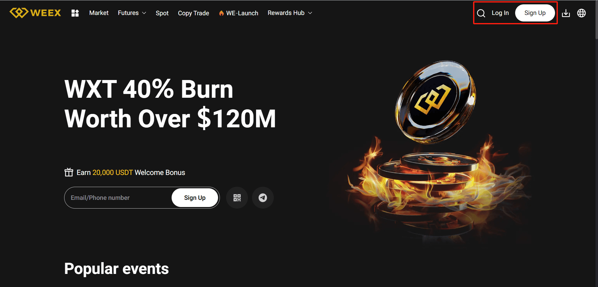 Sign Up On WEEX