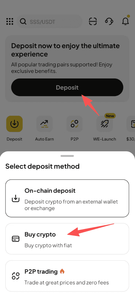 Step1:How to Buy DOGE with PLN on WEEX OTC? APP Version