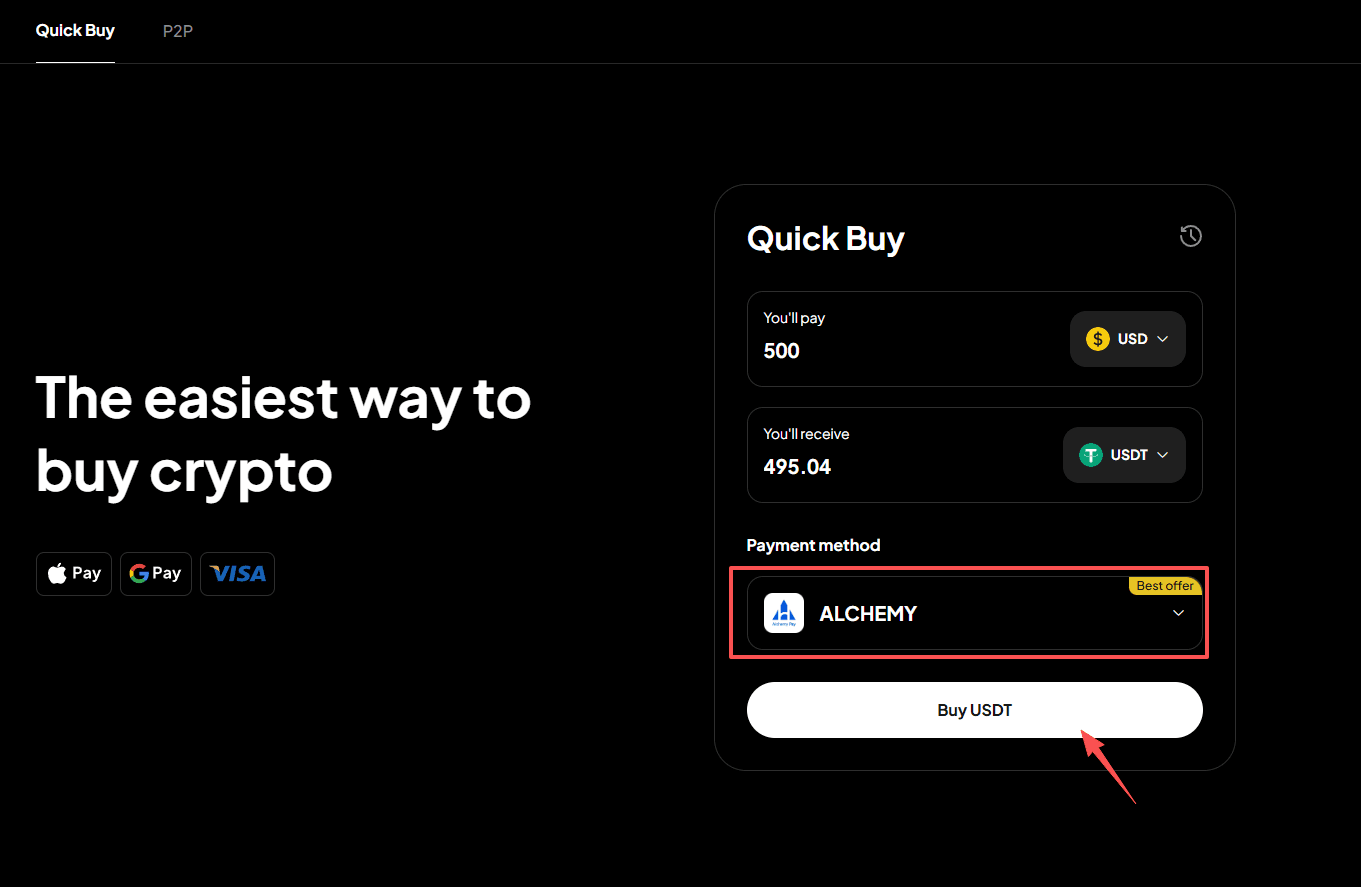 How to Buy USDT with VISA on WEEX OTC-Web Version-Step3